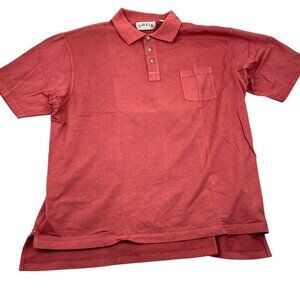 Orvis Mens Polo Shirt Size XXL Salmon Cotton Pocket Short Sleeve Casual Classic